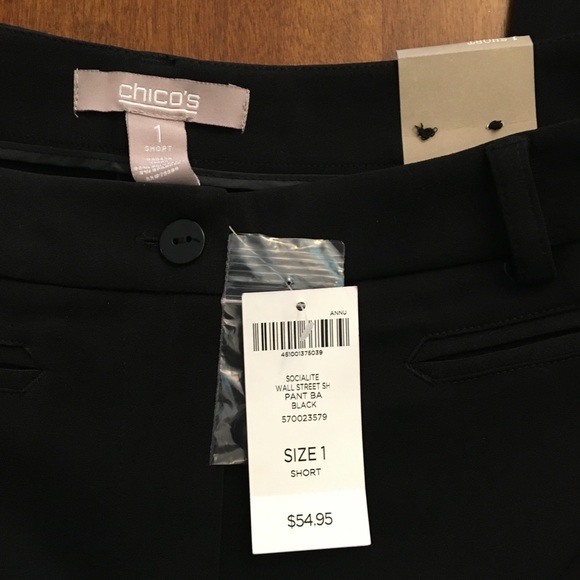 Chico’s Women Black Trousers Size 1 - Picture 3 of 5